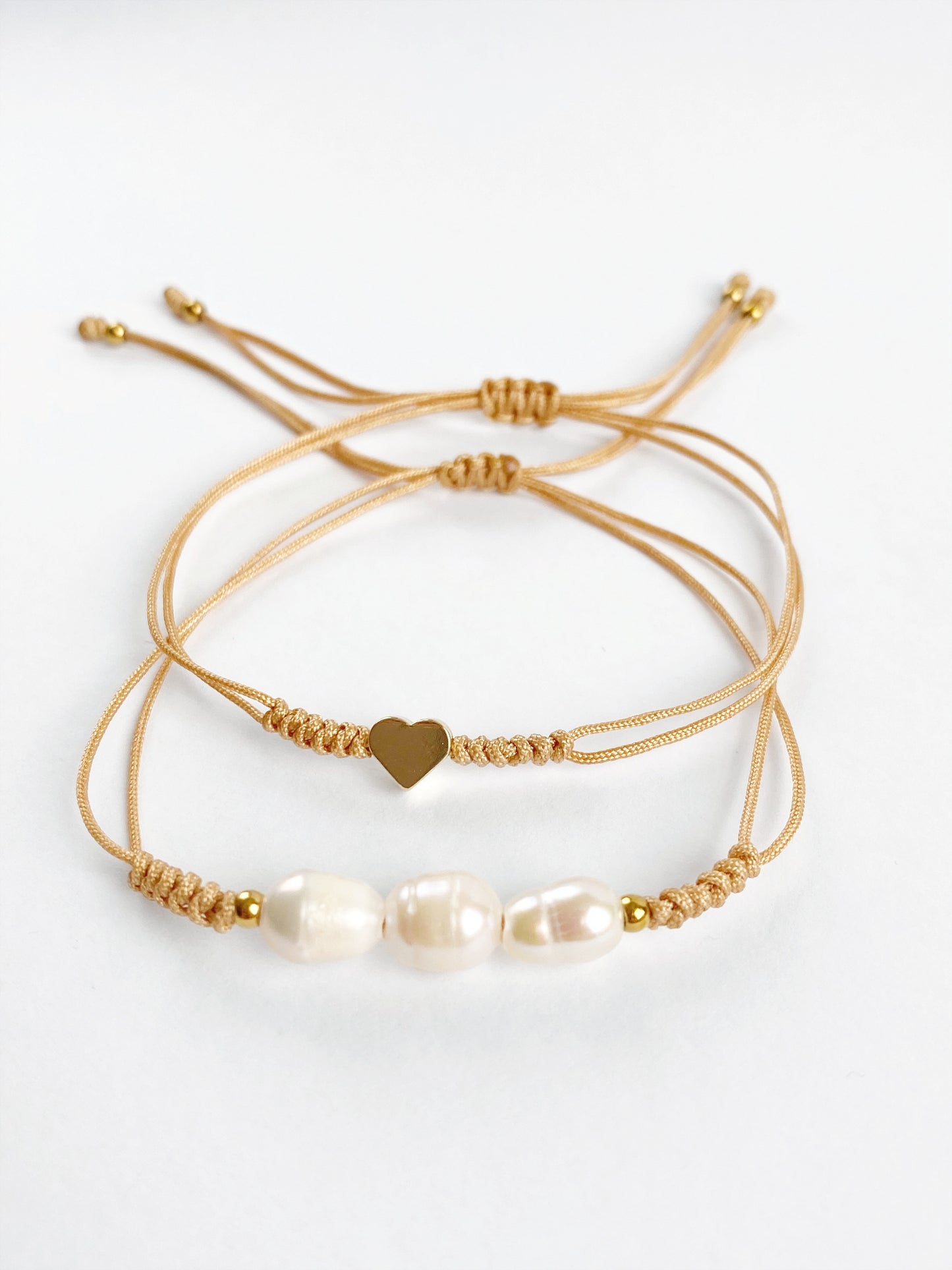 Pulseras de Perla y Corazón