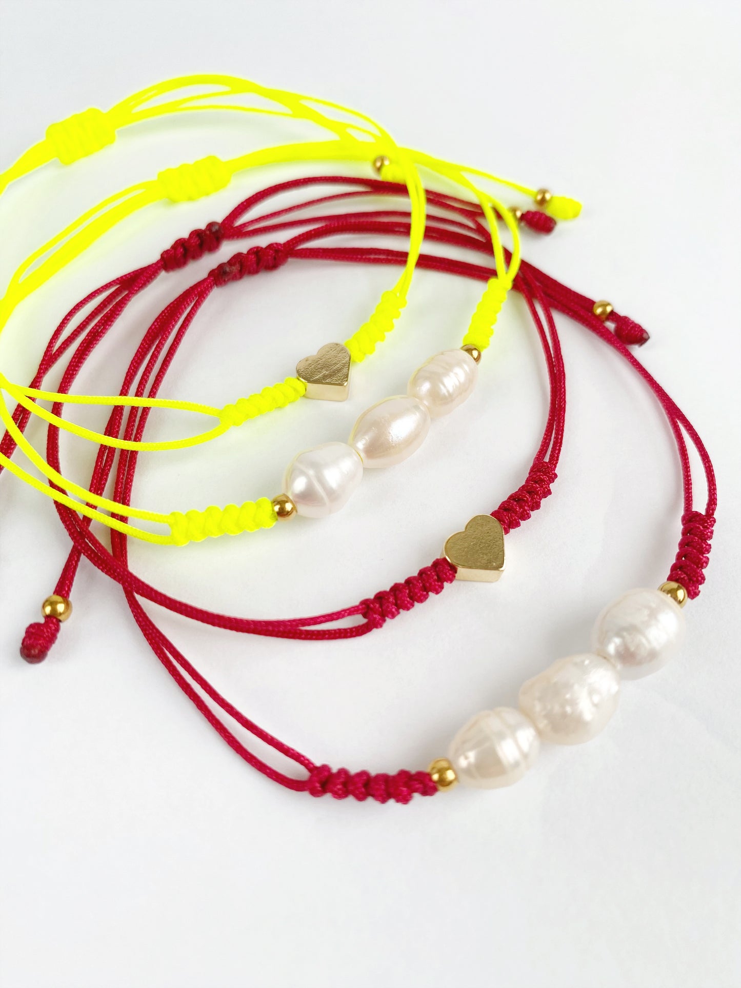Pulseras de Perla y Corazón